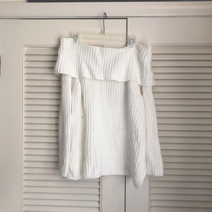 525 America | White Off the Shoulder Knit (1984)